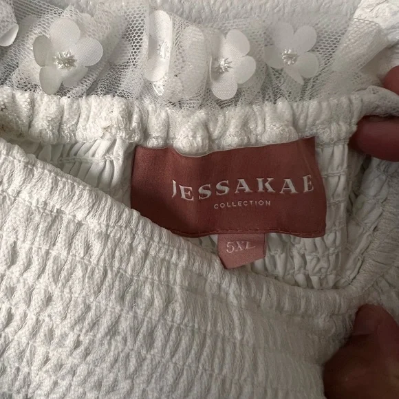 Plus size white floral dress from JessaKae - Picture 2 of 5